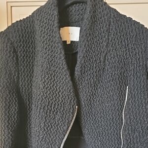 IRO Women's Charcoal Textured Teddy Jacket